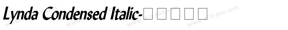 Lynda Condensed Italic字体转换